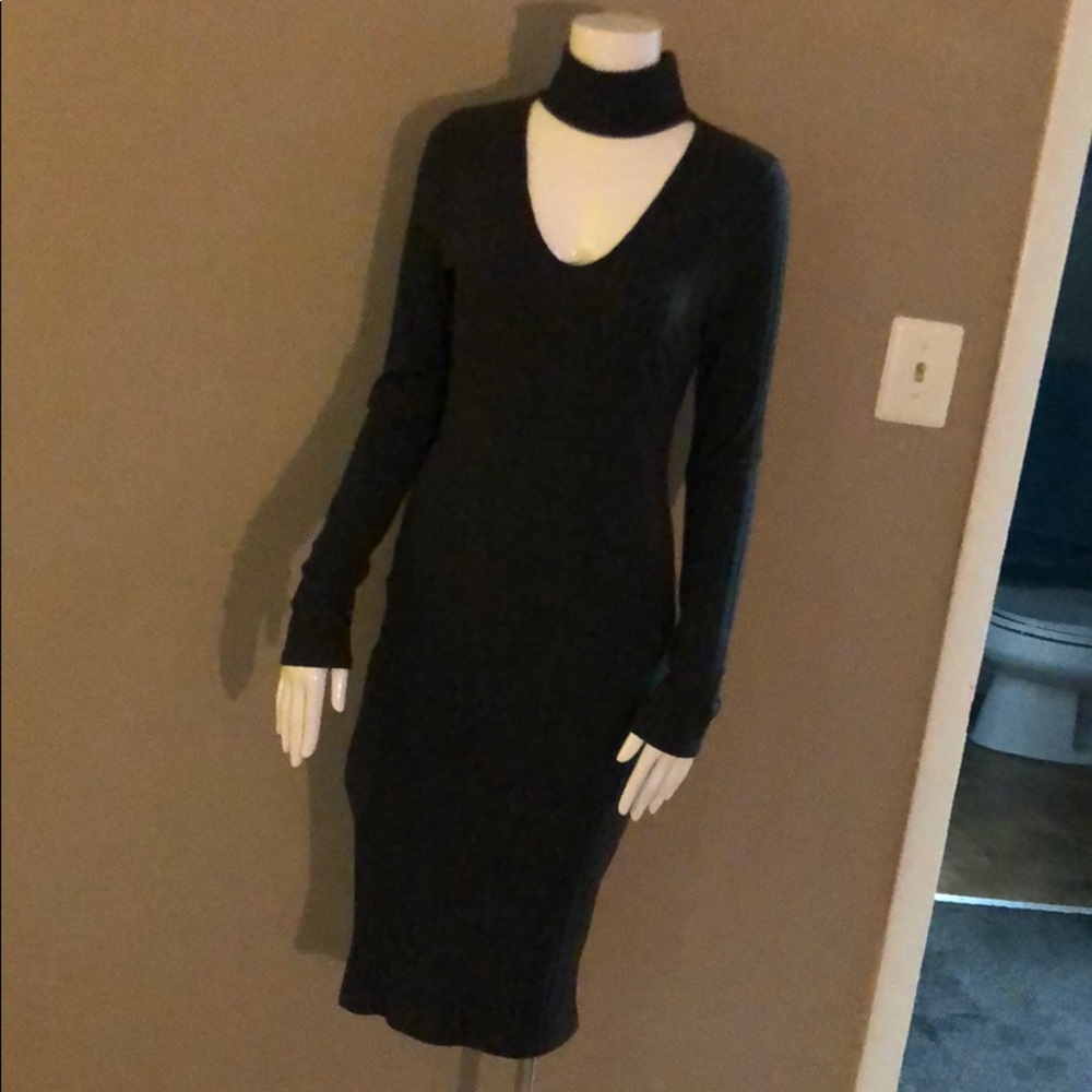 Midi rib knit dress